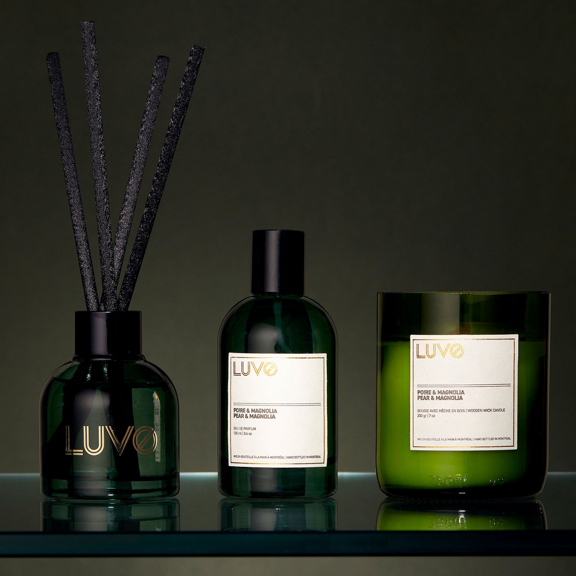 Gift Set Trio Pear & Magnolia - LUVO Candles | Bougies
