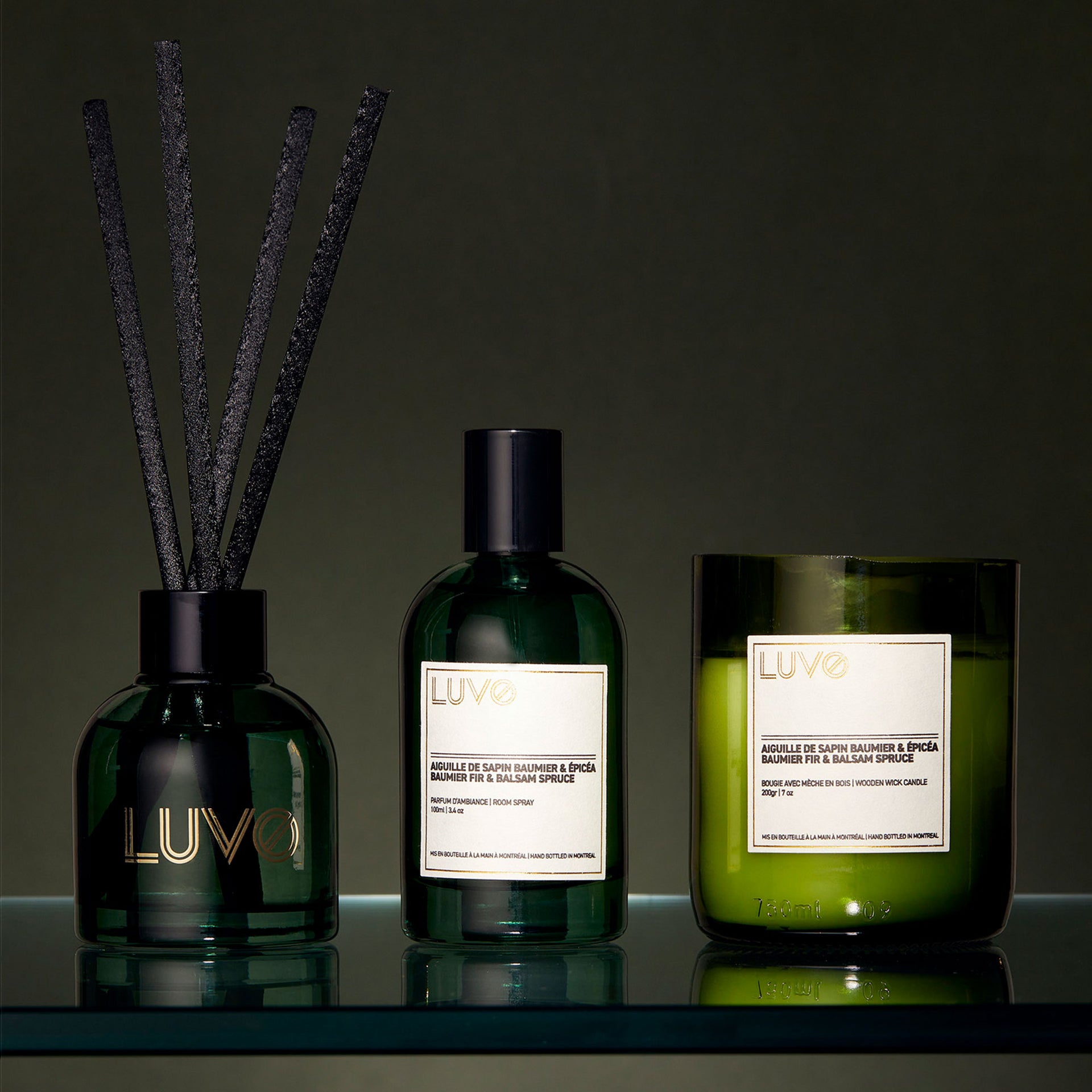 Gift Set Trio Baumier fir & balsam spruce - LUVO Candles | Bougies